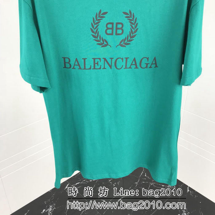 BALENCIAGA巴黎世家 19ss 麥穗雙B短袖 定制面料 七色可選百搭款 男女同款 ydi2465